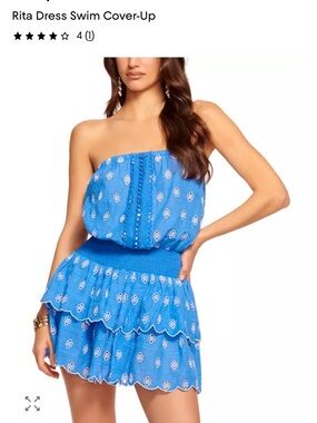Ramy Brook Blue Strapless Mini Dress